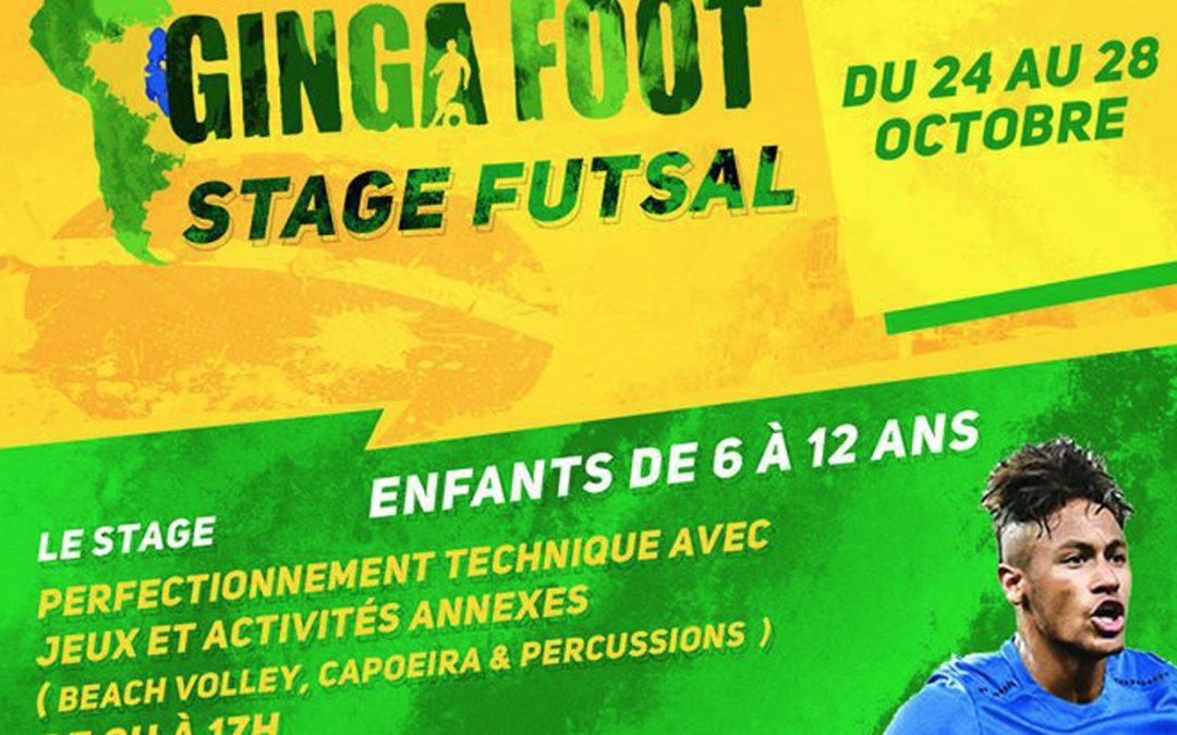 Le complexe GINGA FOOT organise un stages Futsal pendant les vacances de la toussaint.