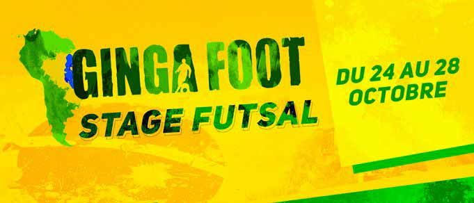 Le complexe GINGA FOOT organise un stages Futsal pendant les vacances de la toussaint.